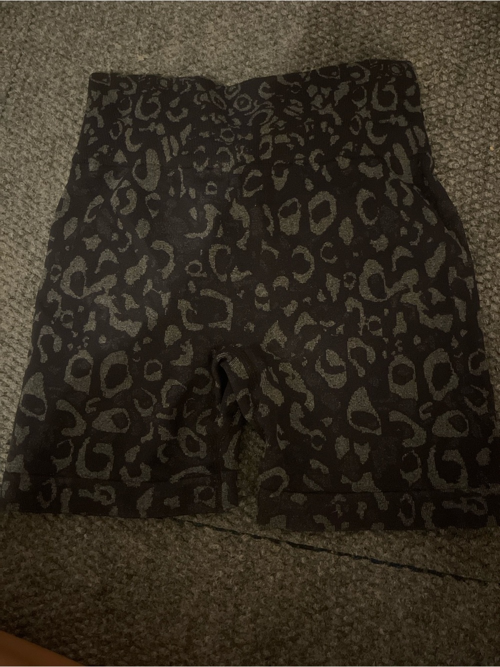 Black leopard print spandex